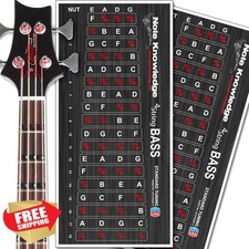 Note Knowledge Bass Guitar Fretboard Decals 2-Pack