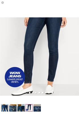 2 Pairs Womens Old Navy Wow skinny jeans Size 8