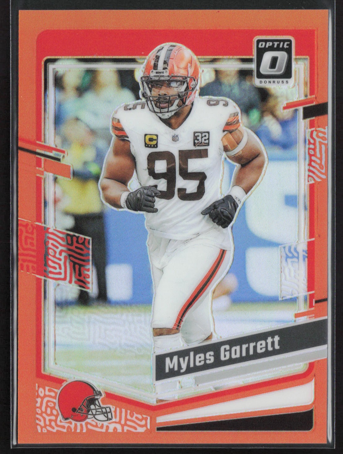 2023 Donruss Optic #199 Myles Garrett Orange Holo #/249
