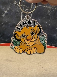 Vintage 90s Disney Lion King Simba Acrylic Key Chain