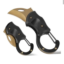 Small Pocket Knife for Men Cool Carabiner Box Cutter EDC Gadgets Stainless Steel