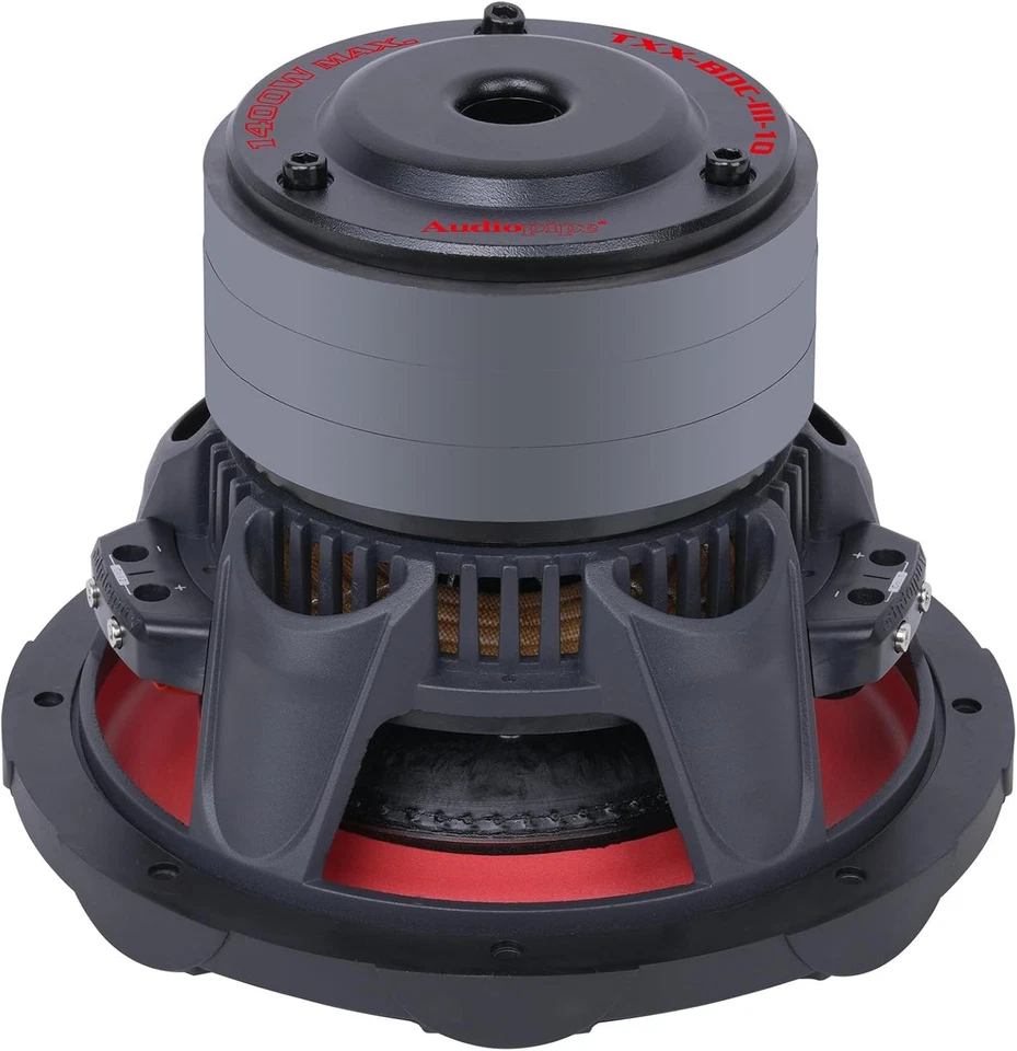 (2) AUDIOPIPE TXX-BDC-III-10 10" SUBWOOFERS TRIPLE-STACK SUBS 4-OHM DVC (1 PAR) - Imagem 3 de 3