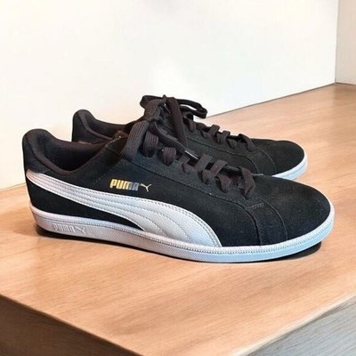 Puma Smash v2 Sneakers 11 Black Suede Low Top Classic Athleisure 370205-01