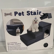 Foldable dog stairs dfor small dogs puppy 3 step pet stairs for bed/couch