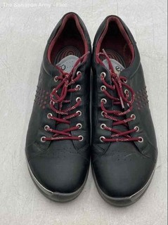 ECCO Mens Biom Hybrid 2 HydroMax Black Red Leather Lace Up Golf Shoes Size EU 47