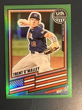 2026 Panini Stars & Stripes Prizm USA Baseball #196 Trent O'Malley Green Prizm