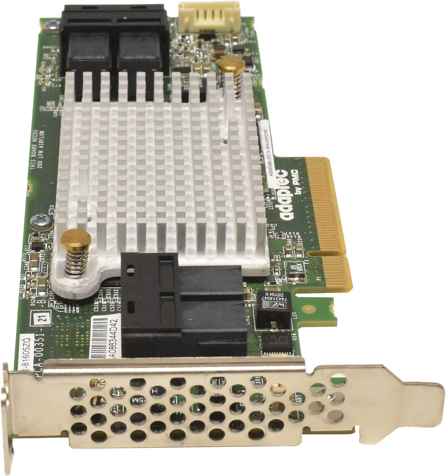 Adaptec ASR-81605ZQ 12Gbs PCIe x8 SAS/SATA RAID Controller TCA-00351-01-B BBU LP - Bild 2 von 4