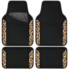 Car Pass Waterproof Universal Fit Car Floor Mats Leopard Print Car Pass Waterproof Universal Fit Car Floor Mats Leopard Print