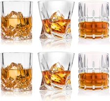 Deecoo Premium 10, 11 OZ Scotch Glasses - Old Fashioned Whiskey Glasses/Style Gl