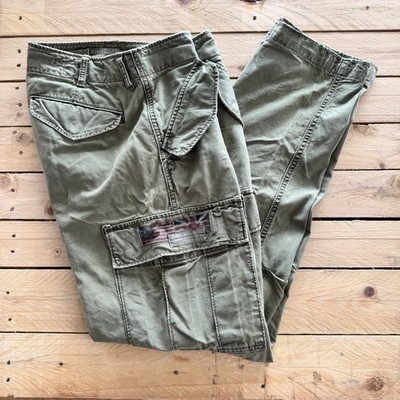 DENIM & SUPPLY RALPH LAUREN FIELD CARGO PANT OLIVE GREEN MENS SIZE 31X32