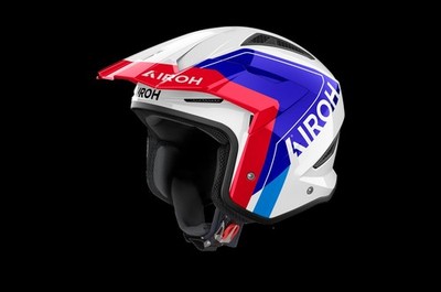 Airoh TRR2 Hunt Blue Red Gloss Trial Helm Jethelm Beta Rev Montesa 