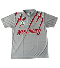 West Indies Cricket 1993 World Series Shirt   Lightning/Thunder Retro Sports
