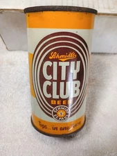Schmidt's City Club    flat top  can  beer can ,    EMPTY