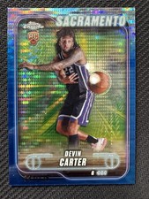 2024-25 Topps Chrome DEVIN CARTER Rookie Blue Sonar Refractor 043/125 #134 Kings