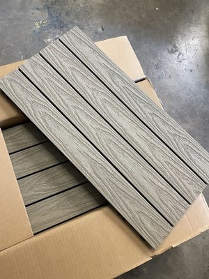 9 Pcs Naturale wood 1 ft. x 2 ft. Quick Deck Outdoor Composite Deck plastic Tile