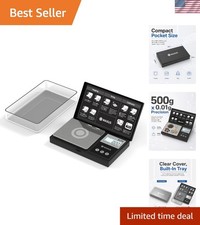 High Precision Digital Pocket Gram Scale 500g x 0.01g with LCD Tare Function