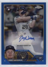 2023 Topps Chrome Update Blue Refractor 124/150 Joey Wiemer #AC-JWI Auto 0f5p