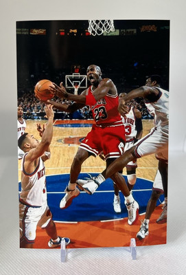 Michael Jordan Patrick Ewing Starks - NBA Playoffs   Iconic Image   4x6 Photo