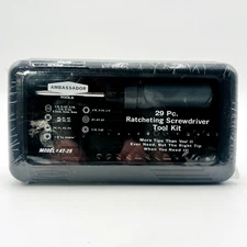 29 Piece Ambassador Tools Racheting Screwdriver Tool Kit