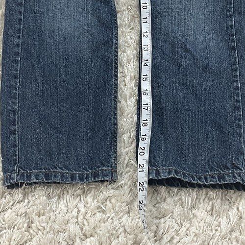 Levi’s 505 Jeans Boys Medium Stone Wash Whiskered Faded Straight Leg 8 Regular - Picture 10 of 11