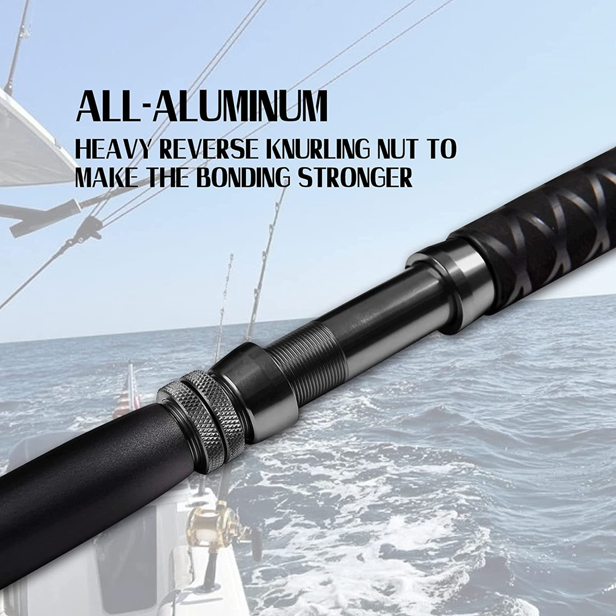 Saltwater Trolling Rod Offshore Big Game Boat Fishing Pole w