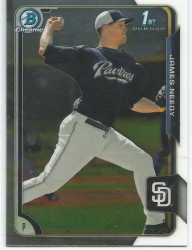 Tarjeta James Needy San Diego Padres 2015 Bowman Chrome Prospect - Imagen 1 de 2