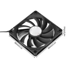 Zunate 4 PIN PWM Cooling Fan 2500 RPM Cooling Fan Quiet Slim Fan 80mm Case