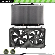 Car Radiator and Cooling Fan Kit Fit For 2003 2004 2005 2006 2007 Honda Accord