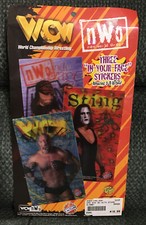 WCW NWO Holographic 3-D Lenticular Motion Stickers GOLDBERG STING MACHO MAN NEW 