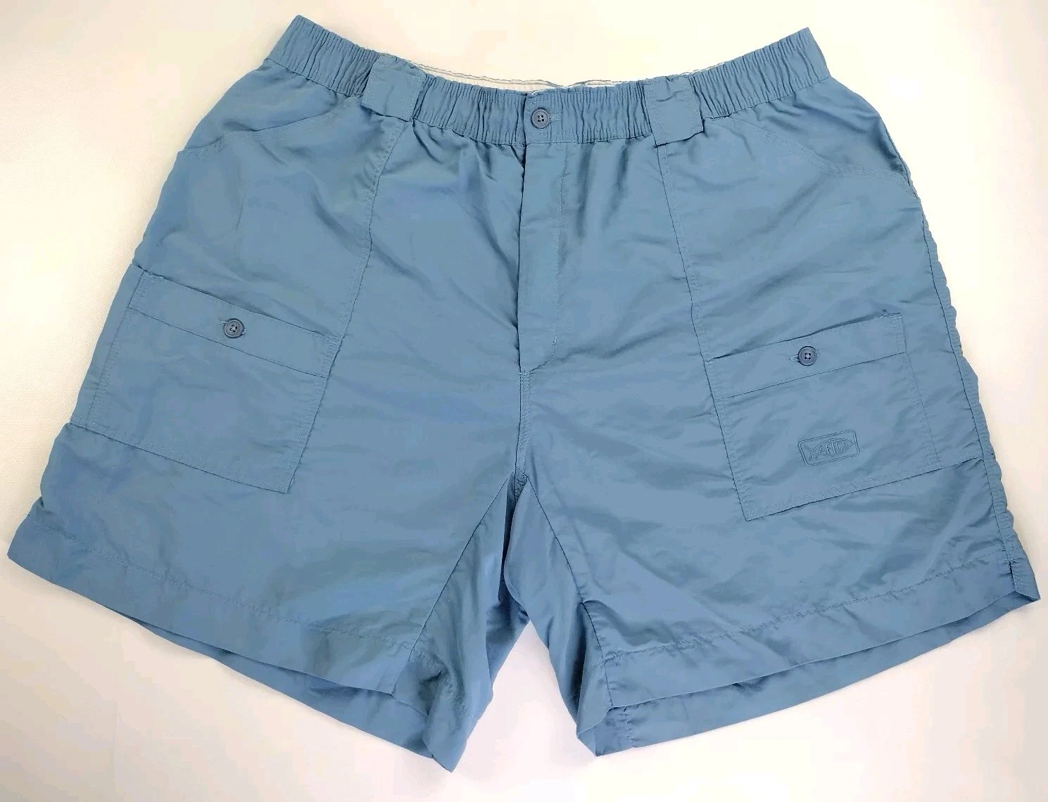 Vintage Aftco Bluewater Fishing Shorts Men's Size 42 Blue Inseam 8"