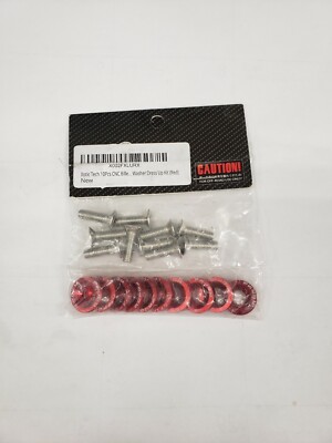 Pk/10 Xotic Tech TH138R CNC Billet 10mm Washer Dress Up Kit - Red