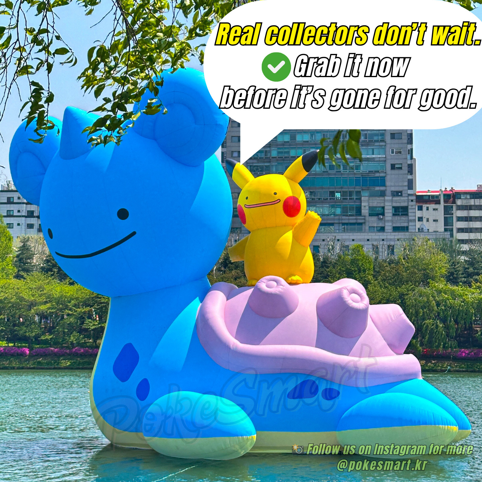 Ditto Lapras Plush Korea Exclusive Metamong Pikachu 30cm doll Pokemon Town 2025