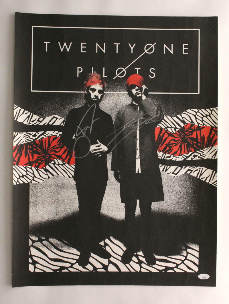 トゥエンティ・ワン・パイロッツ（Twenty One Pilots)サイン色紙 TWENTY ONE PILOTS BAND SIGNED AUTOGRAPH 18X24 CONCERT TOUR
