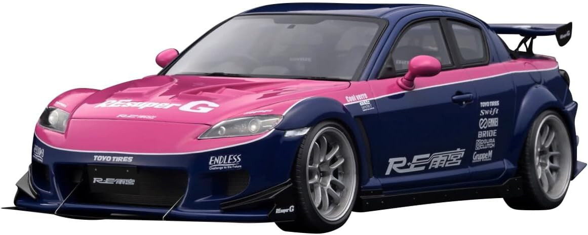 ignition model 1/18 MAZDA RX-8 (SE3P) RE Amemiya Blue/Pink ignition model 1/18 MAZDA RX-8 (SE3P) RE Amemiya Blue/Pink