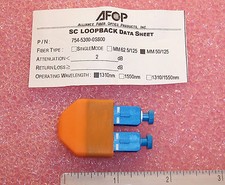 QTY 10 754-5300-0S600 AFOP SC LOOPBACK 1310nm MM50/125 2 dB