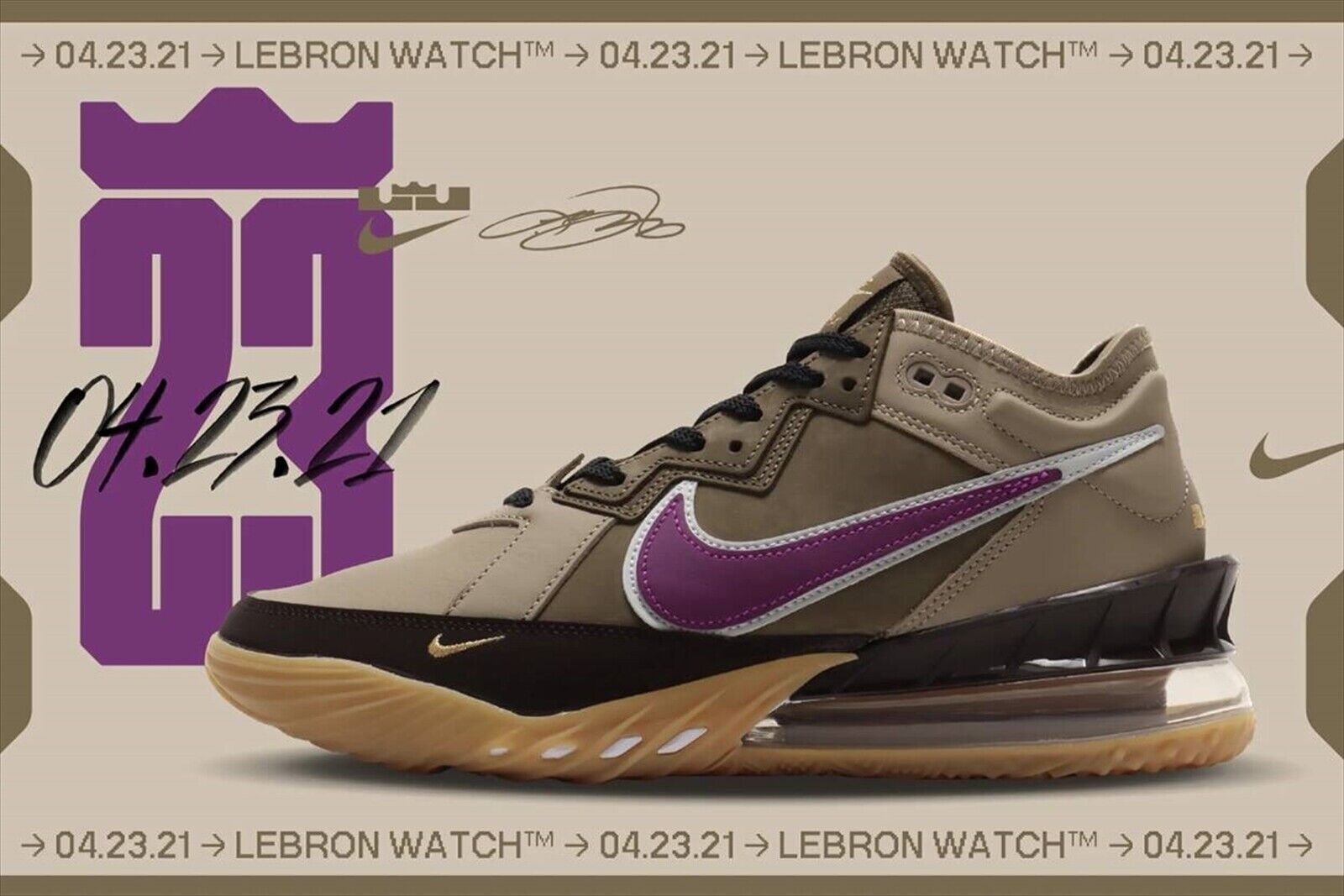 Size 7.5 - Nike LeBron 18 Low x atmos Viotech 2021 for sale online 