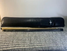 Viper Pro Series 19oz 2 Piece Pool Cue Stick Black Marble Design With Case