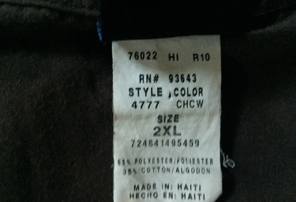 Ropa de Trabajo Cherokee-Exfoliantes Auténticos-Talla 2XL Cuello en V Top-Marrón Cómodo Hombre Mujer’s Foto 3 de 4