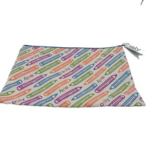 OOLY Pencil Pouch Accessory Bag Art Supply Makeup Pencil Bag Neon Zipper Closure