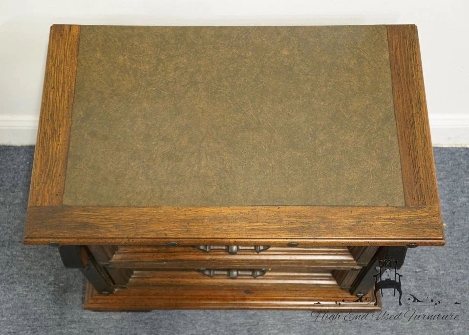 STANLEY FURNITURE Ranchero Collection Rustic Southwestern Oak 26" Nightstand ... - Image 2 of 4