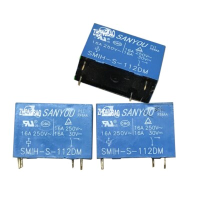 Relais SMIH-S-112LM 12VDC 16A 250VAC - Lot De 1 Pièce Neuf, Origine Chine