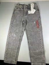 NWT Zara Kids Mom Fit Jeans Hi Rise High Waisted Denim Adjustable Waist 8