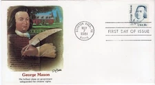 USPS FDC #1858 1981 18¢ George Mason Great Americans Series Fleetwood ST2567
