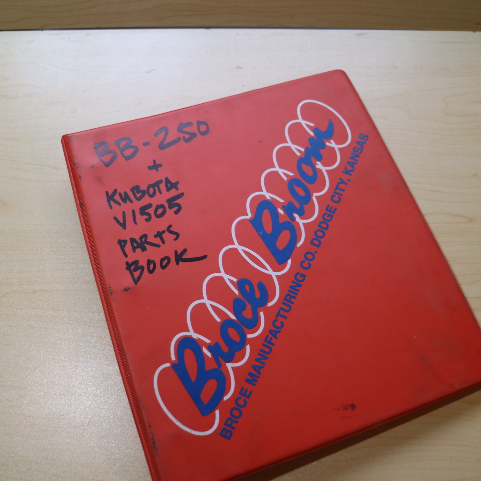 BROCE BROOM BB250 SELF PROPELLED SWEEPER Parts Manual Book catalog