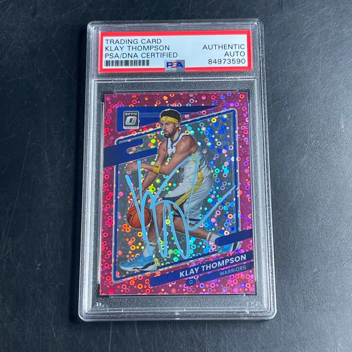 2021-22 Panini-Donruss Optic #124 LE 15/20 Klay Thompson Signed