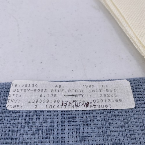 Betsy Ross Linen 10ct Cross Stitch Fabric Lot Of 8 Blue Red Gray White Cream - Picture 18 of 24