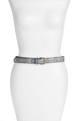 NWT $125 Tory Burch 'Kerrington' Skinny Belt KaleidoscopNavy Floral [SZ XS] #743