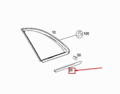 MERCEDES B-class W246 Pair of Ornamental Trim A2466730183  