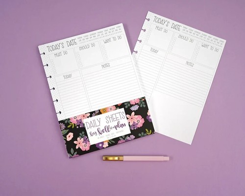 Kell Of A Plan Daily Florals Vol 2 & 14 SHEETS Double Sided Paper For 28 Days! - Picture 5 of 7