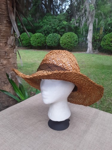 Larry Machan s Cowboy Collection Size L XL Straw Hat With A Wire larry-machan-s-cowboy-collection-size-l-xl-straw-hat-with-a-wire